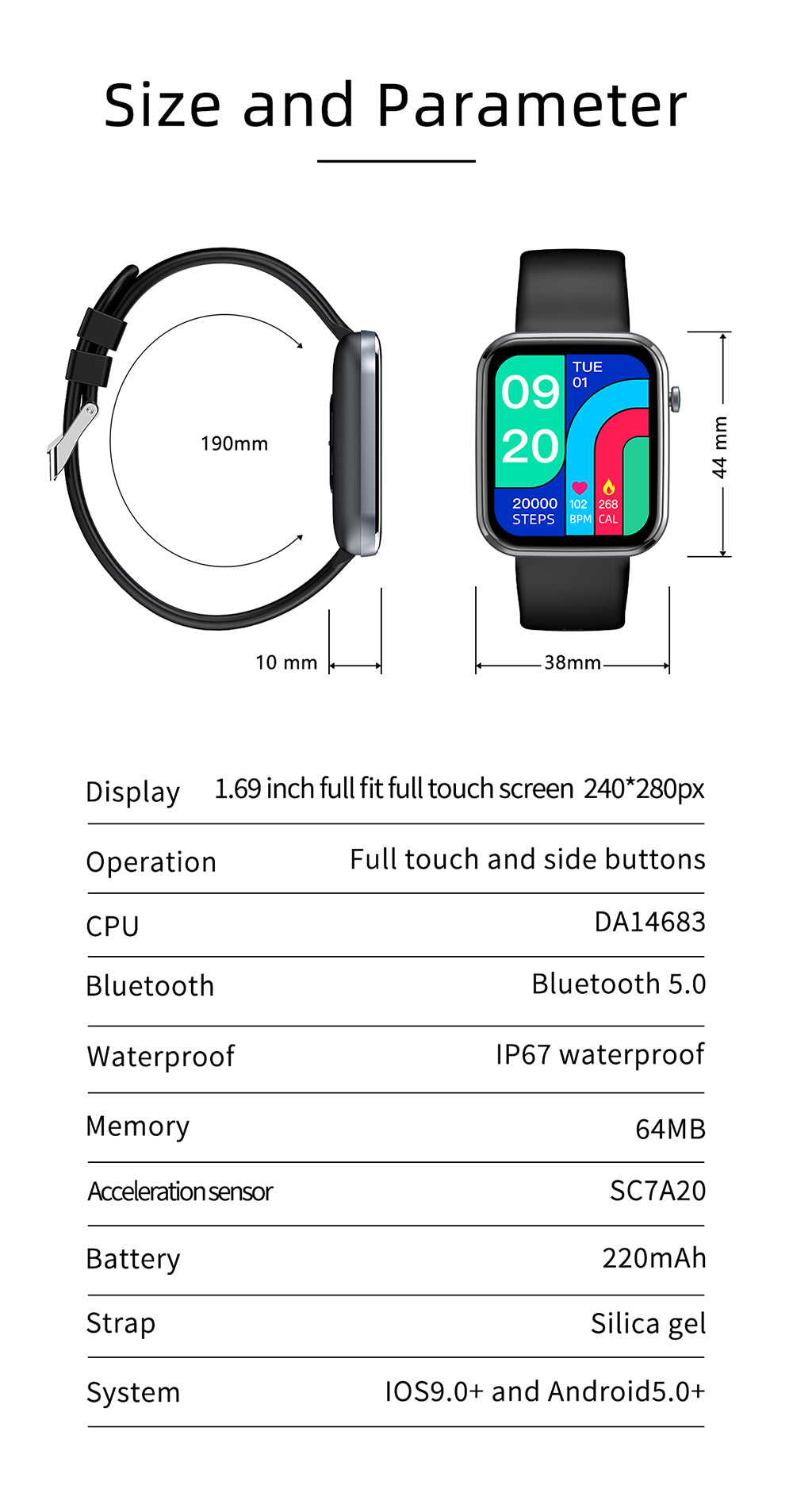 COLMI P15 Smart Watch - Black_3